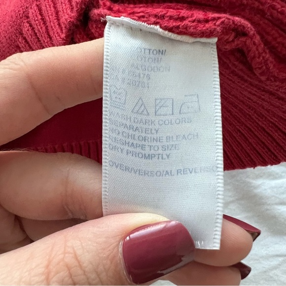 Vintage 2002 Tommy Hilfiger Red Flag Y2K Thick Knit Ribbed Top - Picture 6 of 6